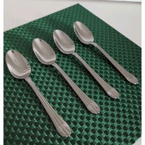 Hampton Silversmiths ODYSSEY Soup Spoons Set of 4 Stainless 18/10 Glossy Ribbed